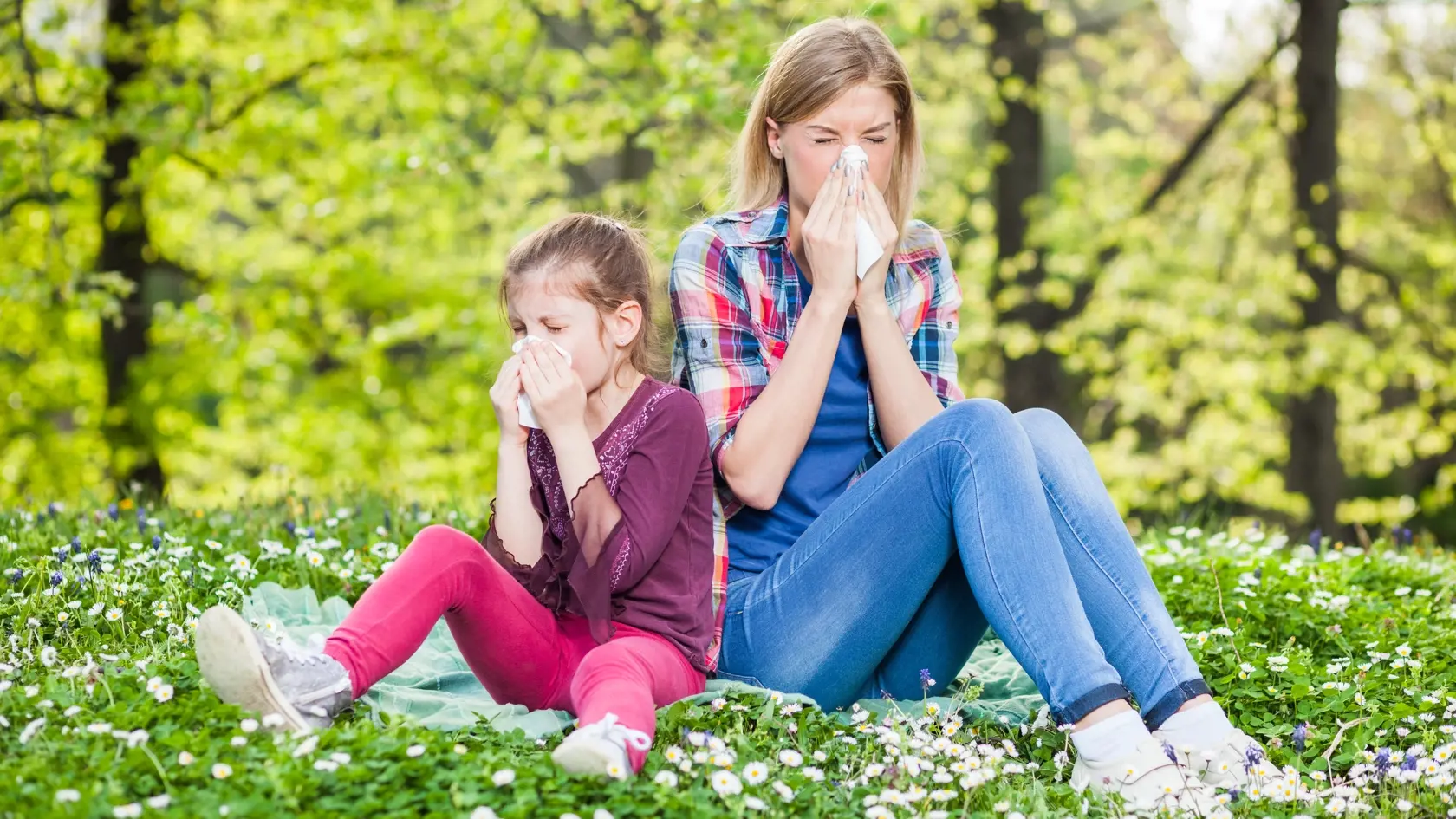 Two,People,With,Allergy,Symptom,Blowing,Nose