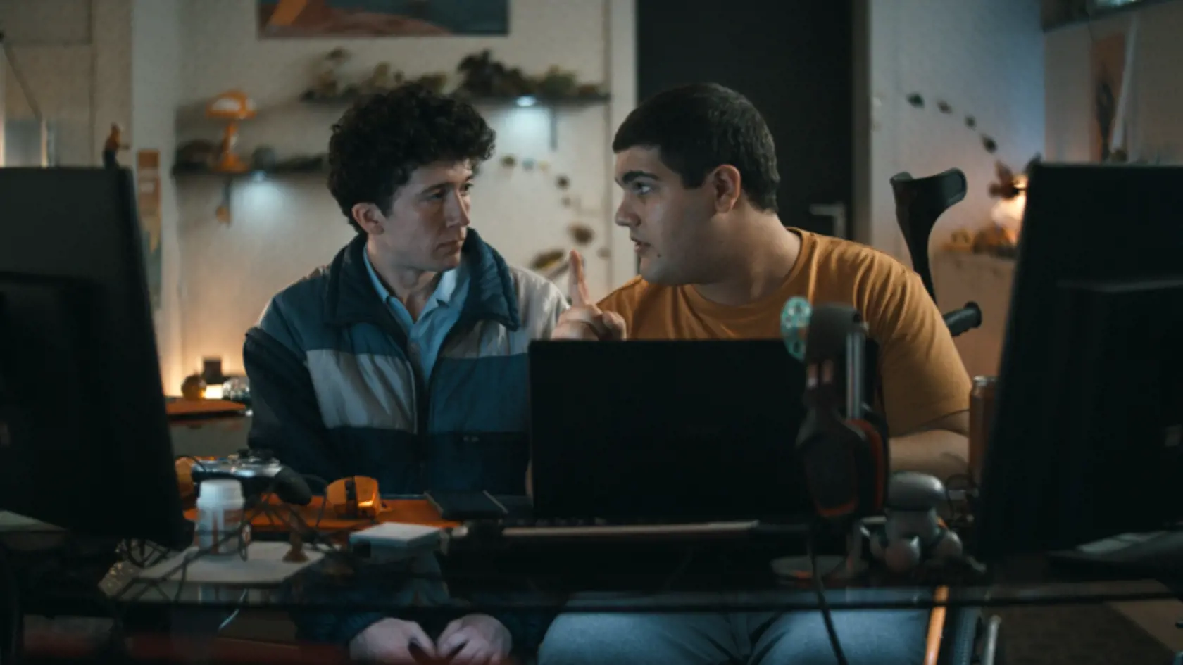 Seriálový díler Moritz (vľavo) s najlepším kamarátom Lennym (vpravo).