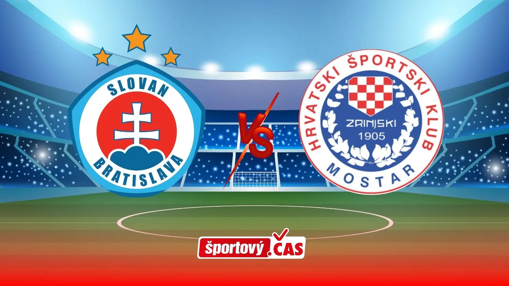 Online prenos zo zápasu Ligy majstrov Slovan - Mostar.