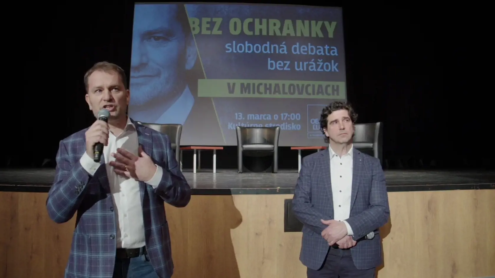 Igor Matovič na diskusii v Michalovciach. 