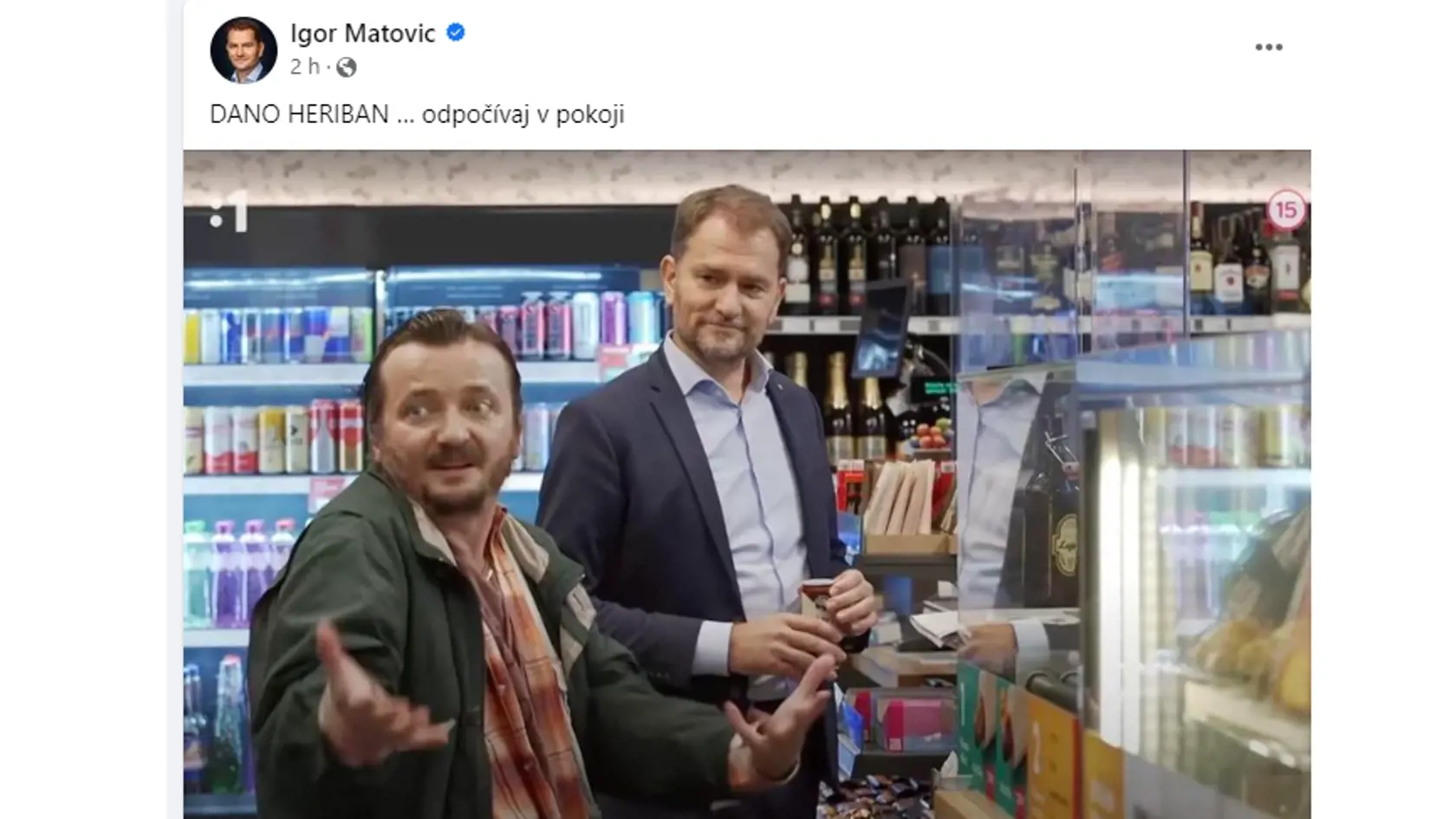 Reakcia Igora Matoviča na smrť Dana Heribana († 43).
