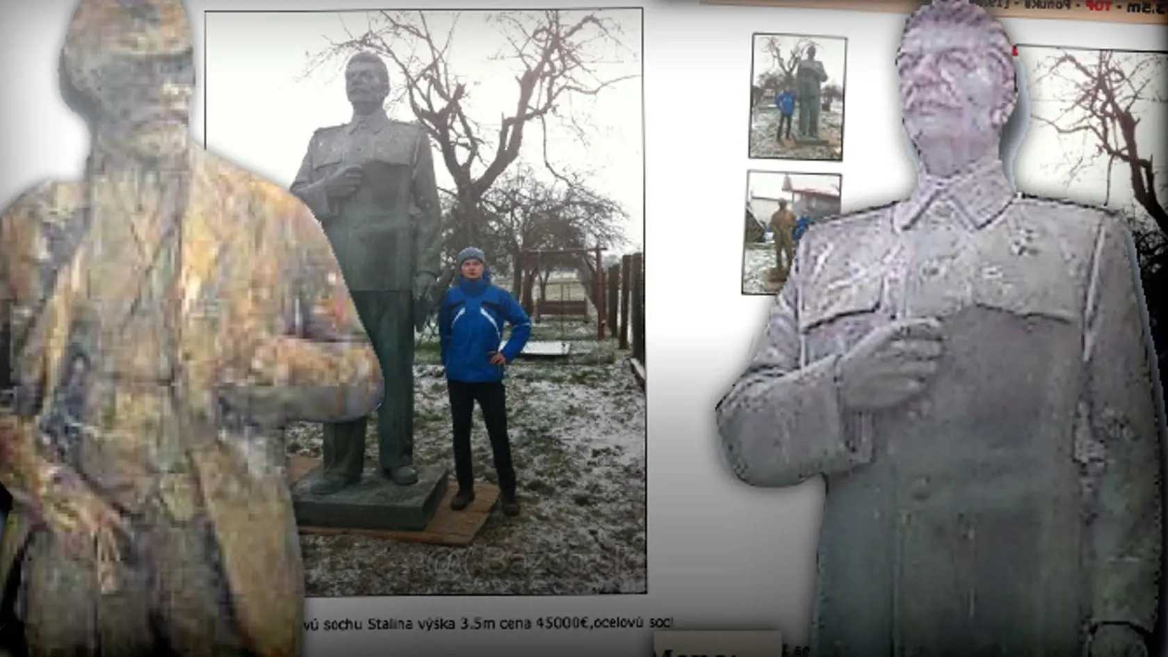 Zberateľ na internete ponúka sochy Stalina a Lenina.