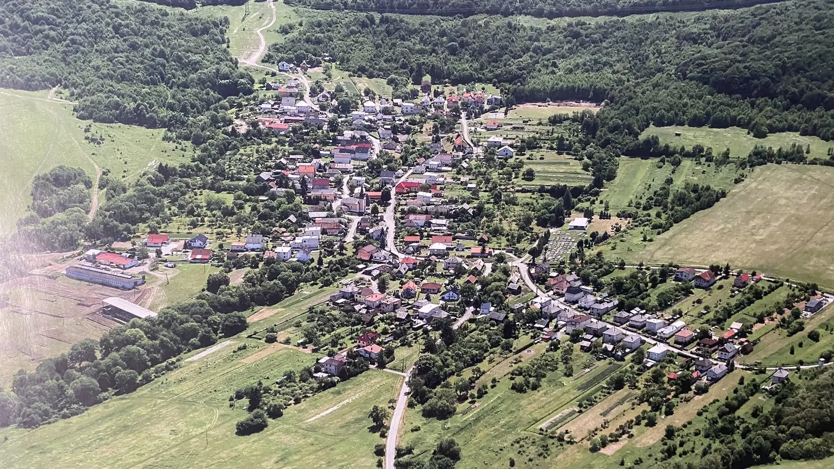 Letecký pohľad na Okružnú.