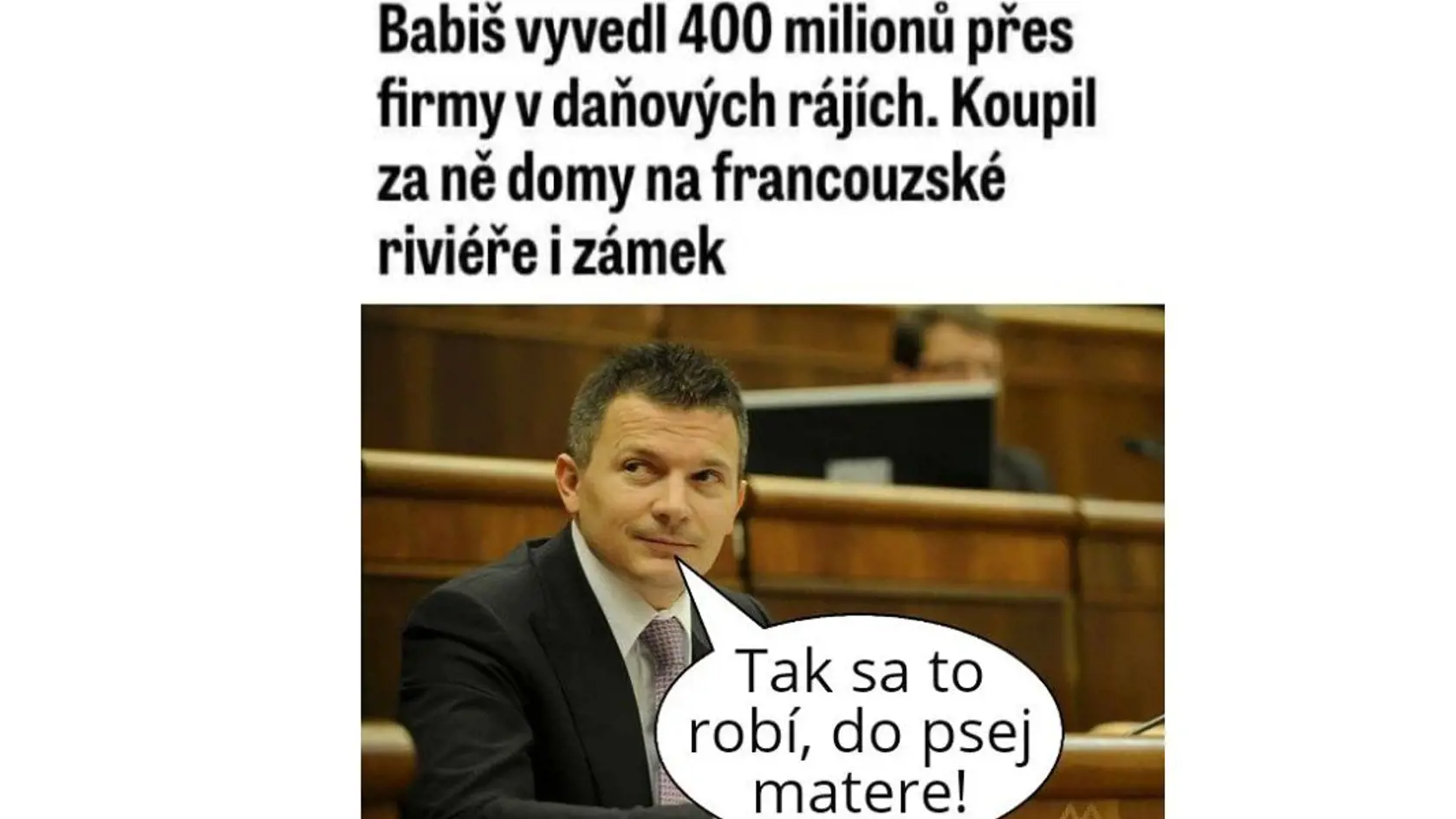 Podľa humoristov sa Ján Počiatek zamyslel, keď sa dozvedel o kauze v Českej republike. Počiatka rieši francúzska prokuratúra, kvôli možnému nelegálne nadobudnutému majetku.