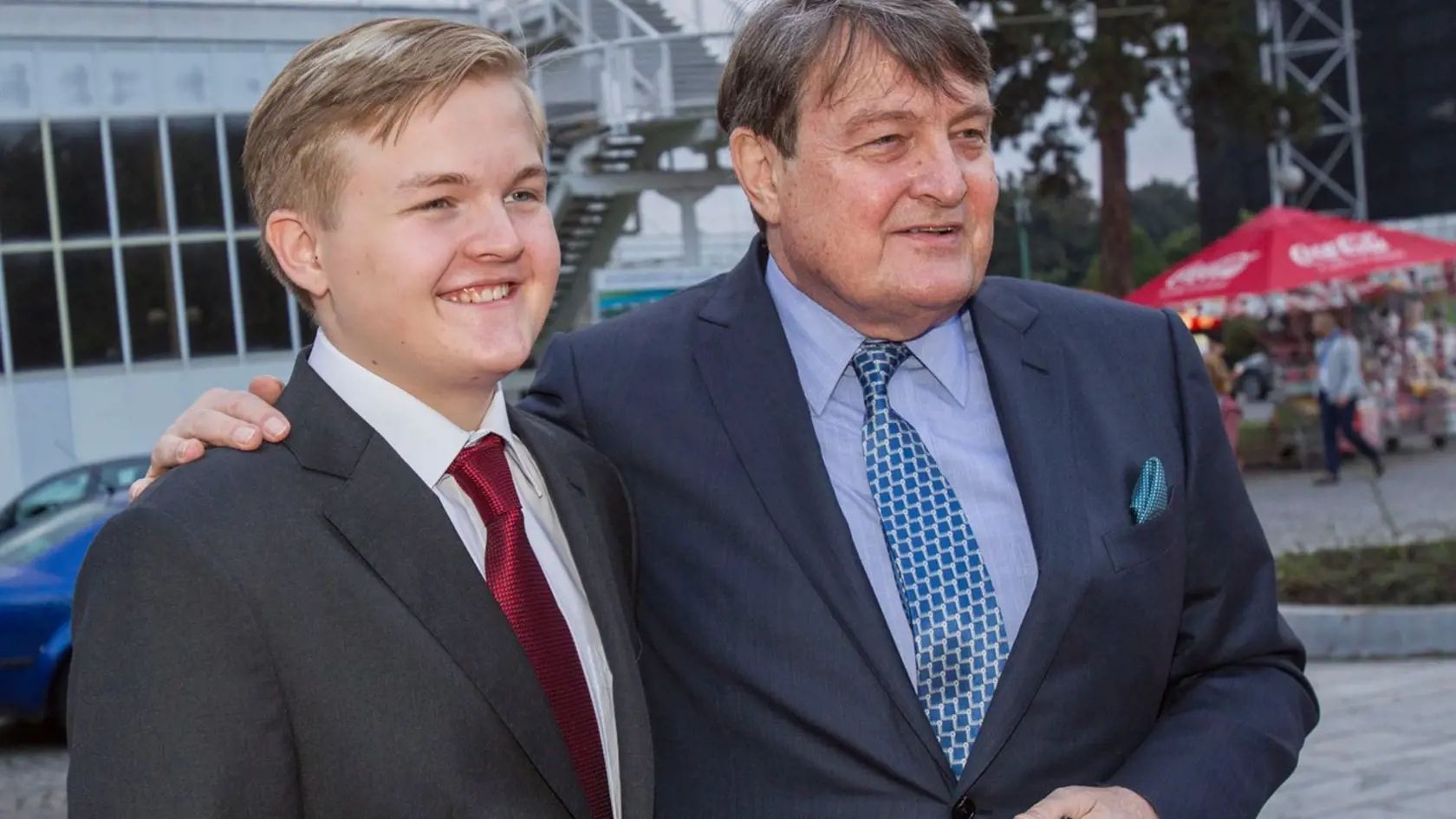 Ladislav Štaidl na archívnej snímke so synom Arturom.