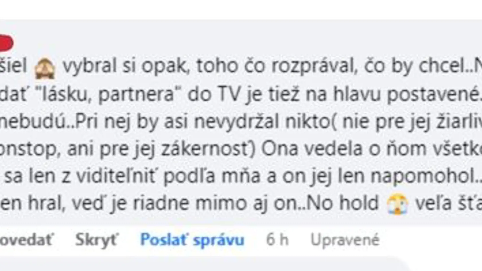 Názory čitateľov sa rôznia, len málokto verí láske Petrane a Tomáša.