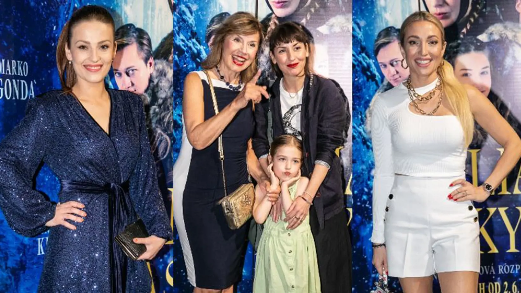 Martina Zábranská, Alena Heribanová s rodinou a Simona Simanová.