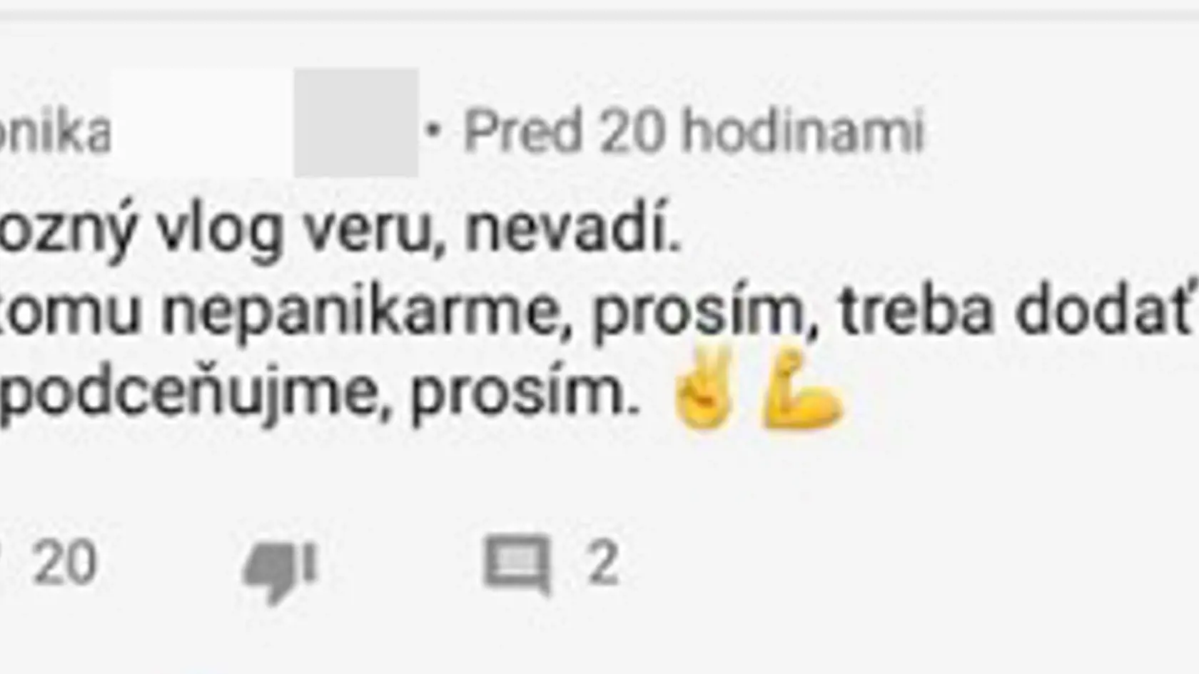 Negatívne komentáre ľudí.