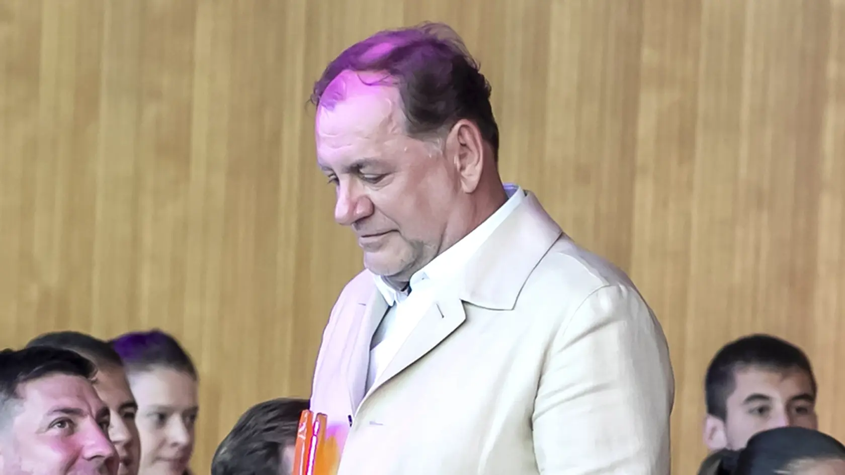 Na snímke Vladimír Weiss st. na slávnostnom vyhlásení jedenástky sezóny Niké ligy. 