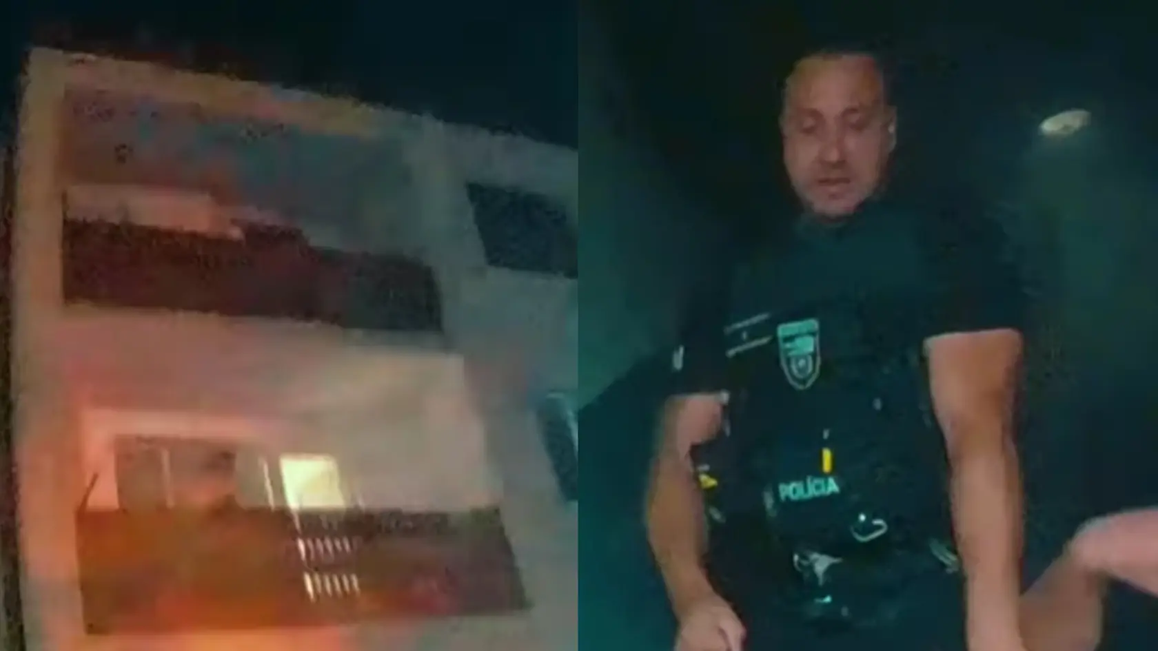 Policajti zachránili muža pri požiari bytového domu v Brusne.