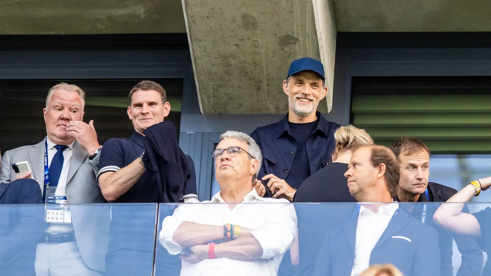 Finálový zápas medzi Anglickom a Nemeckom na majstrovstvách Európy hráčov do 21 rokov 2025 v Bratislave. Na snímke v šiltovke Thomas Tuchel.