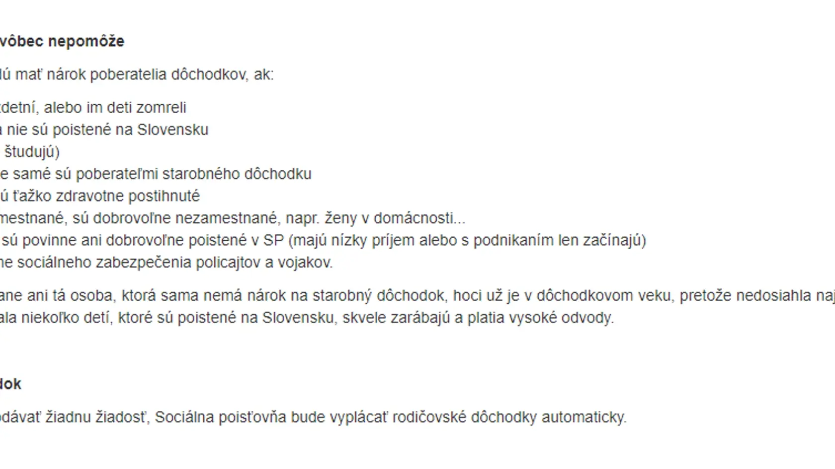 Jozef Mihál: Rodičovský dôchodok