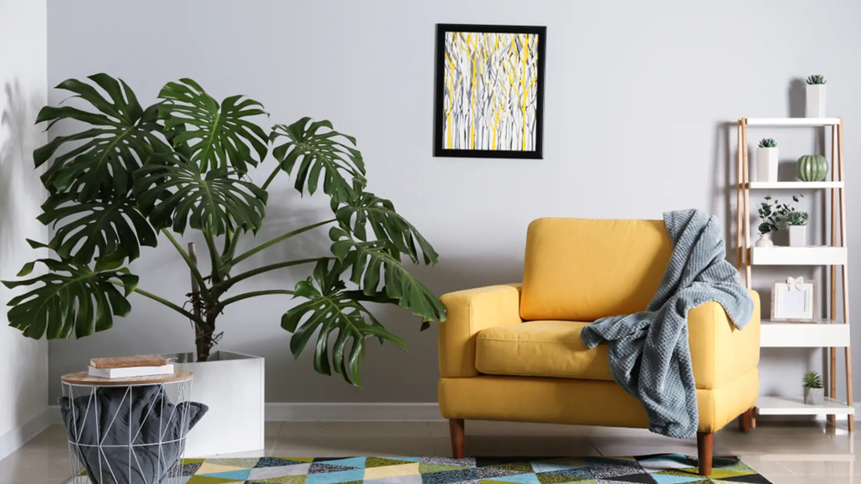 Beautiful interior of comfortable living room