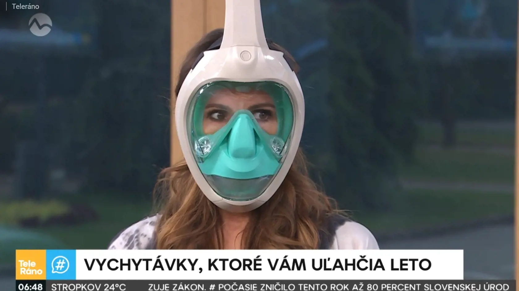 V Teleráne predstavovali vychytávky, ktoré vám v lete uľahčia život. Lenka Šóošová si musela okamžite vyskúšať masku na šnorchlovanie.