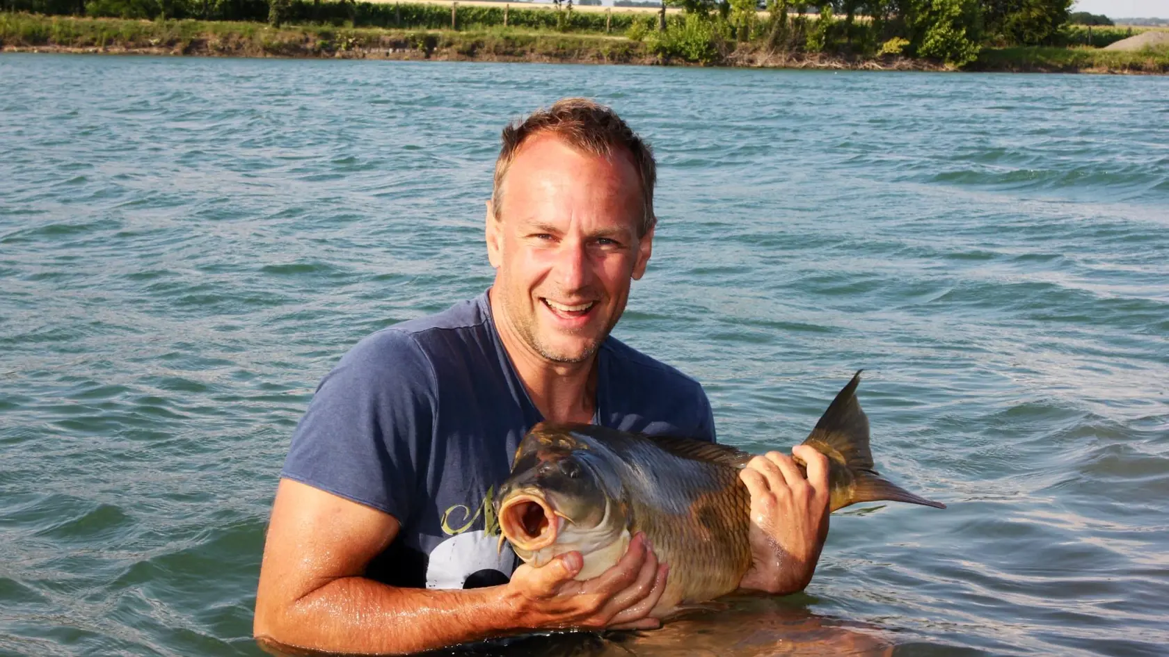 Patrik Švajda na rybačke.