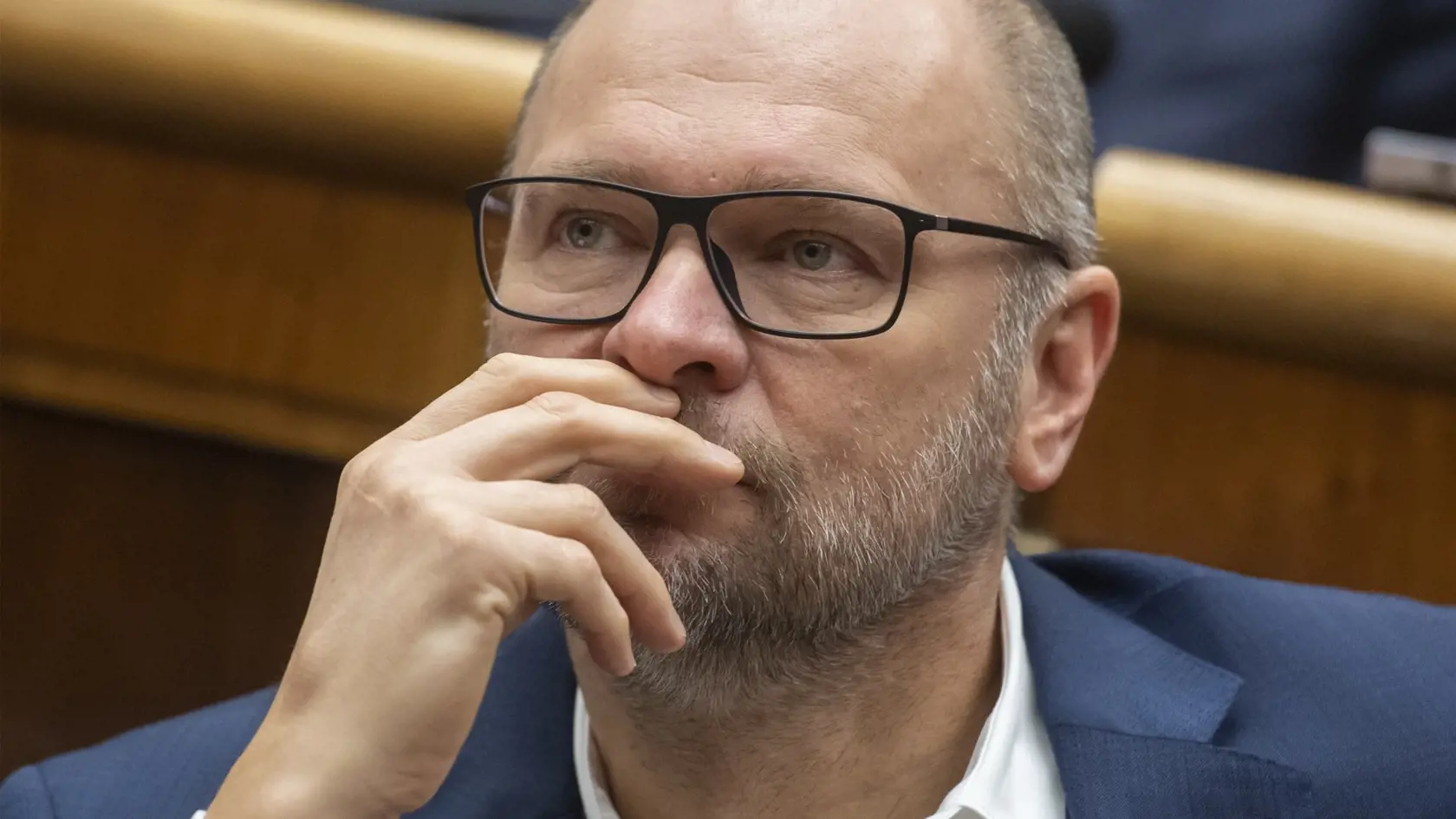 Na snímke poslanec NR SR Richard Sulík (SaS) po hlasovaní o odvolaní ministra vnútra SR Romana Mikulca z funkcie, ktoré neschválili 1. decembra 2022 v Bratislave. FOTO TASR - Martin Baumann 