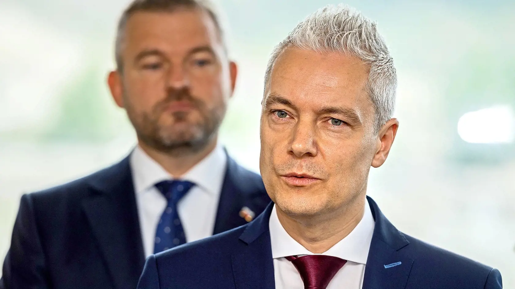 Ján Ferenčák (Hlas-SD), poslanec NR SR a primátor Kežmarku. Na fotografii je s bývalým predsedom strany Petrom Pellegrinim.