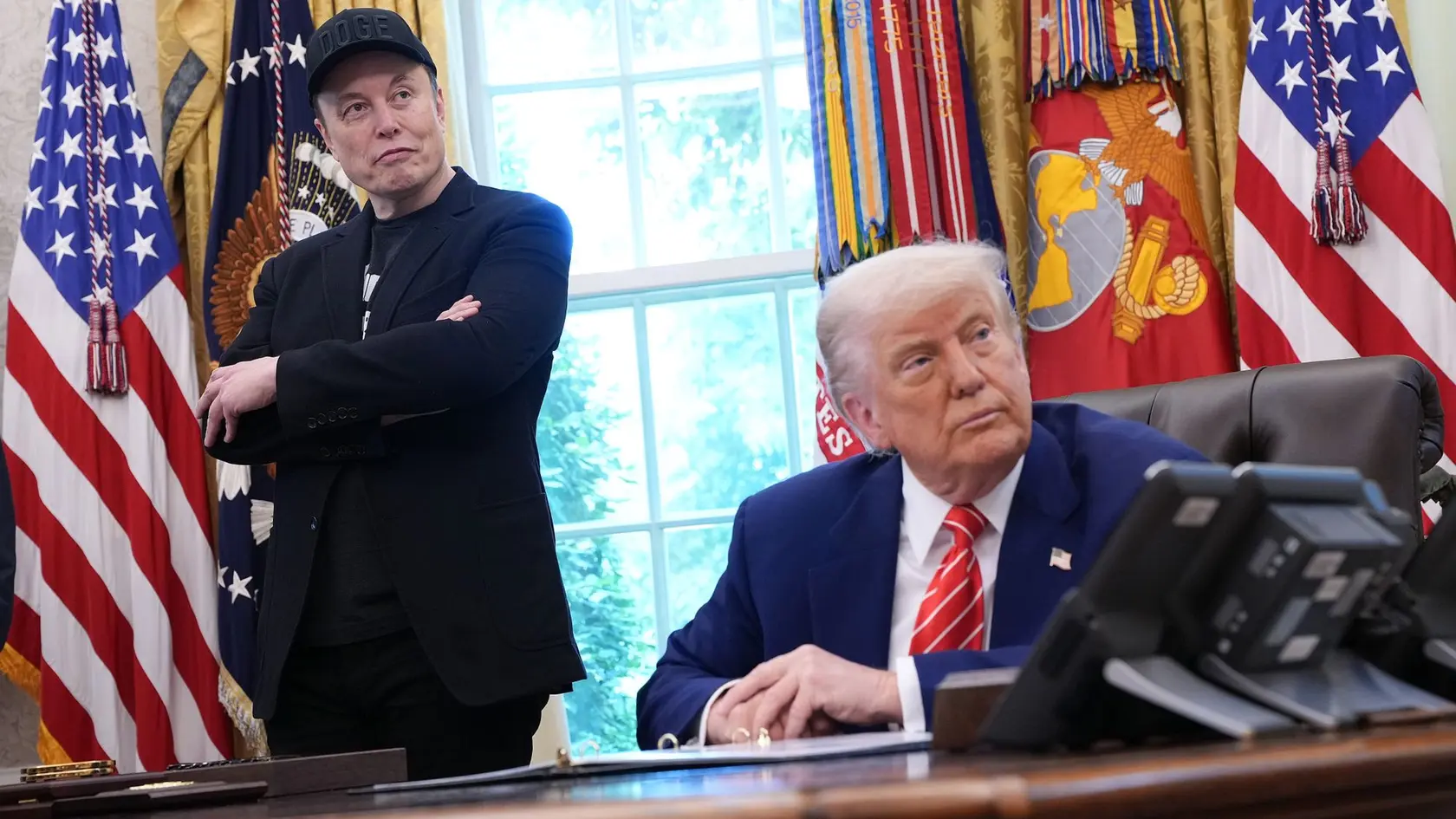 Donald Trump a Elon Musk.