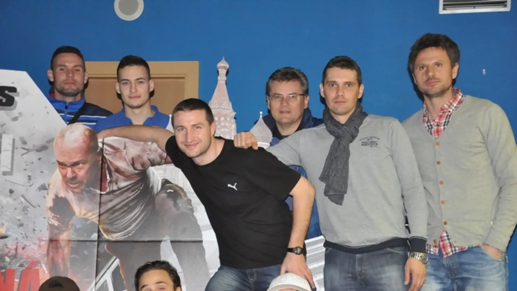 Na Willisovi: Zľava: Dalibor Repa, Matúš Kyjovský, Gabriel Bartošek, tréner Ján Janík, Ladislav Mikita.