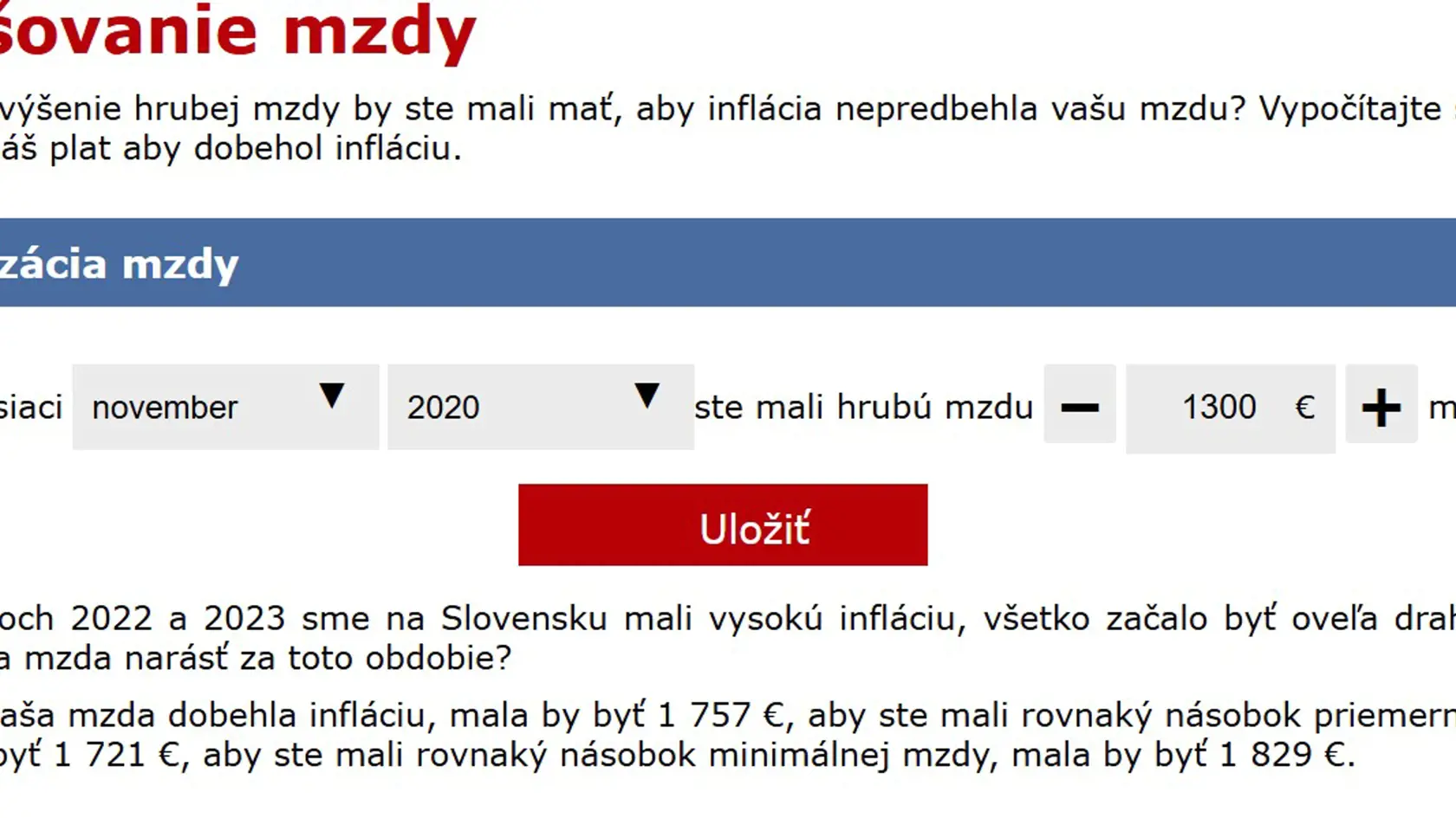 Kalkulačka vám ukáže, aký plat by ste mali mať, aby ste dobehli infláciu.