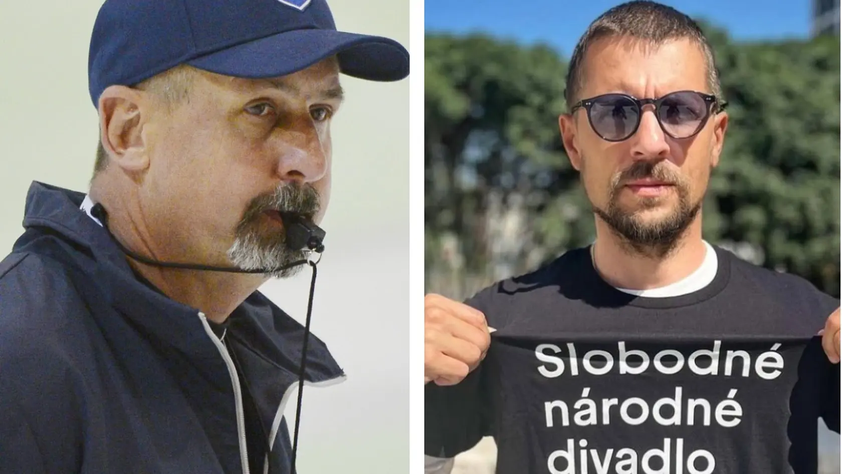 Bývalý reprezentačný tréner Zdeno Cíger a slovenský herec Juraj Loj.