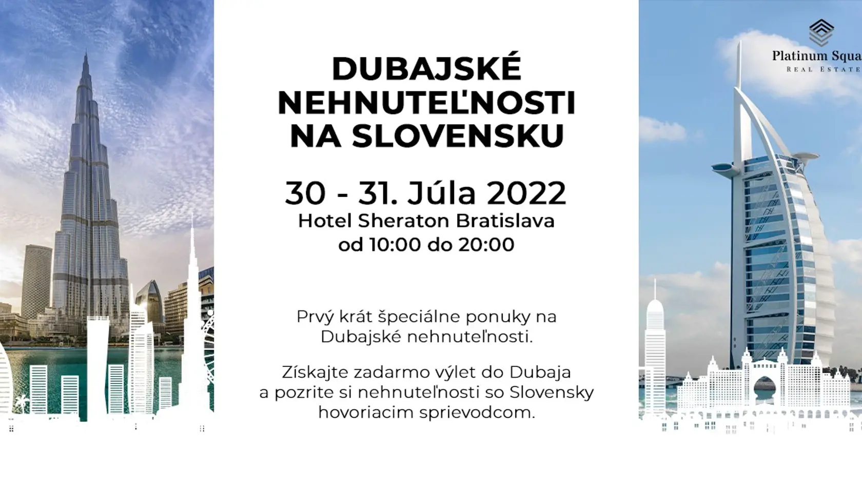 Dubajské nehnuteľnosti predstavia na Slovensku.