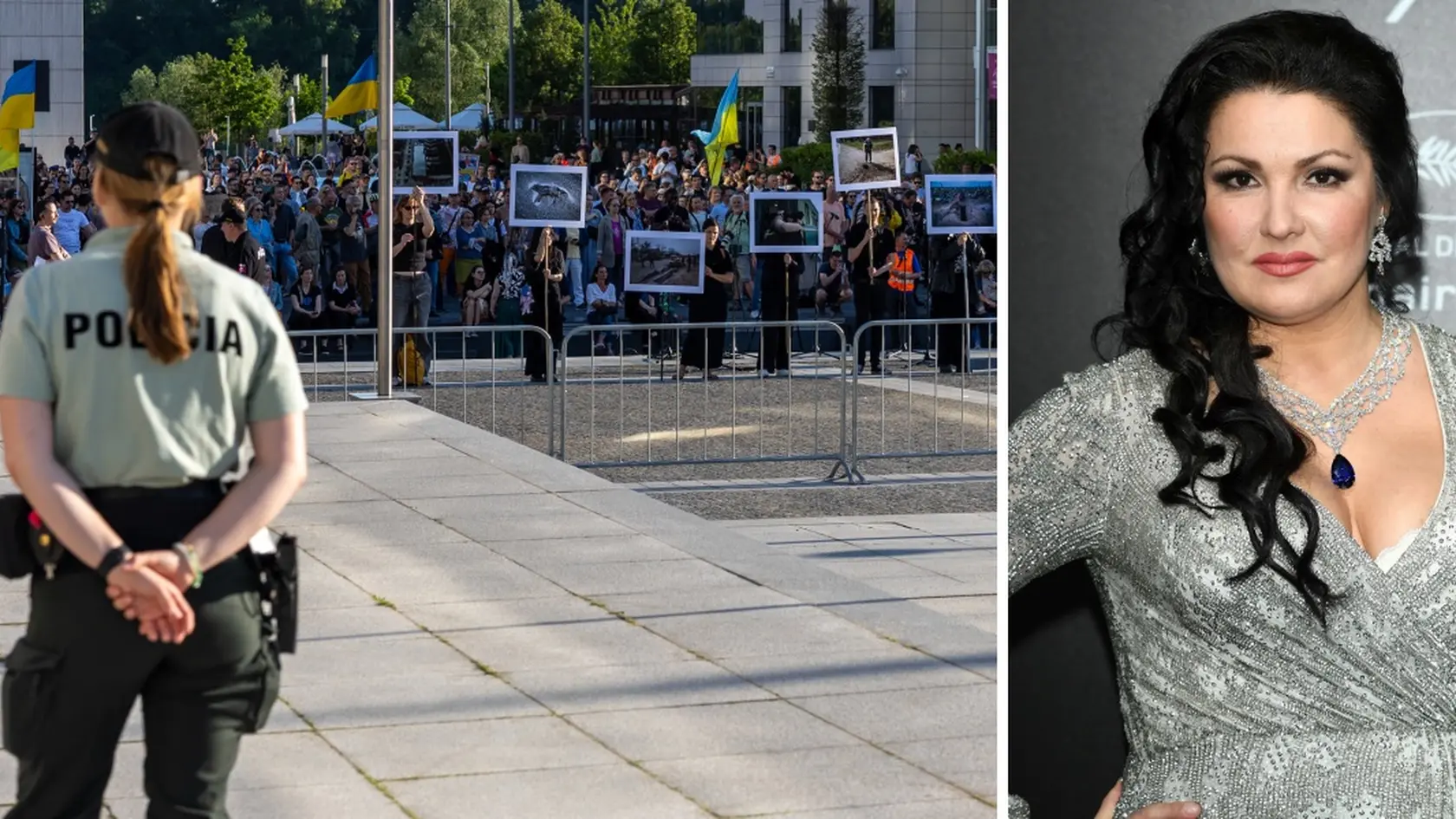 Koncert Anny Netrebko sprevádzal protest.