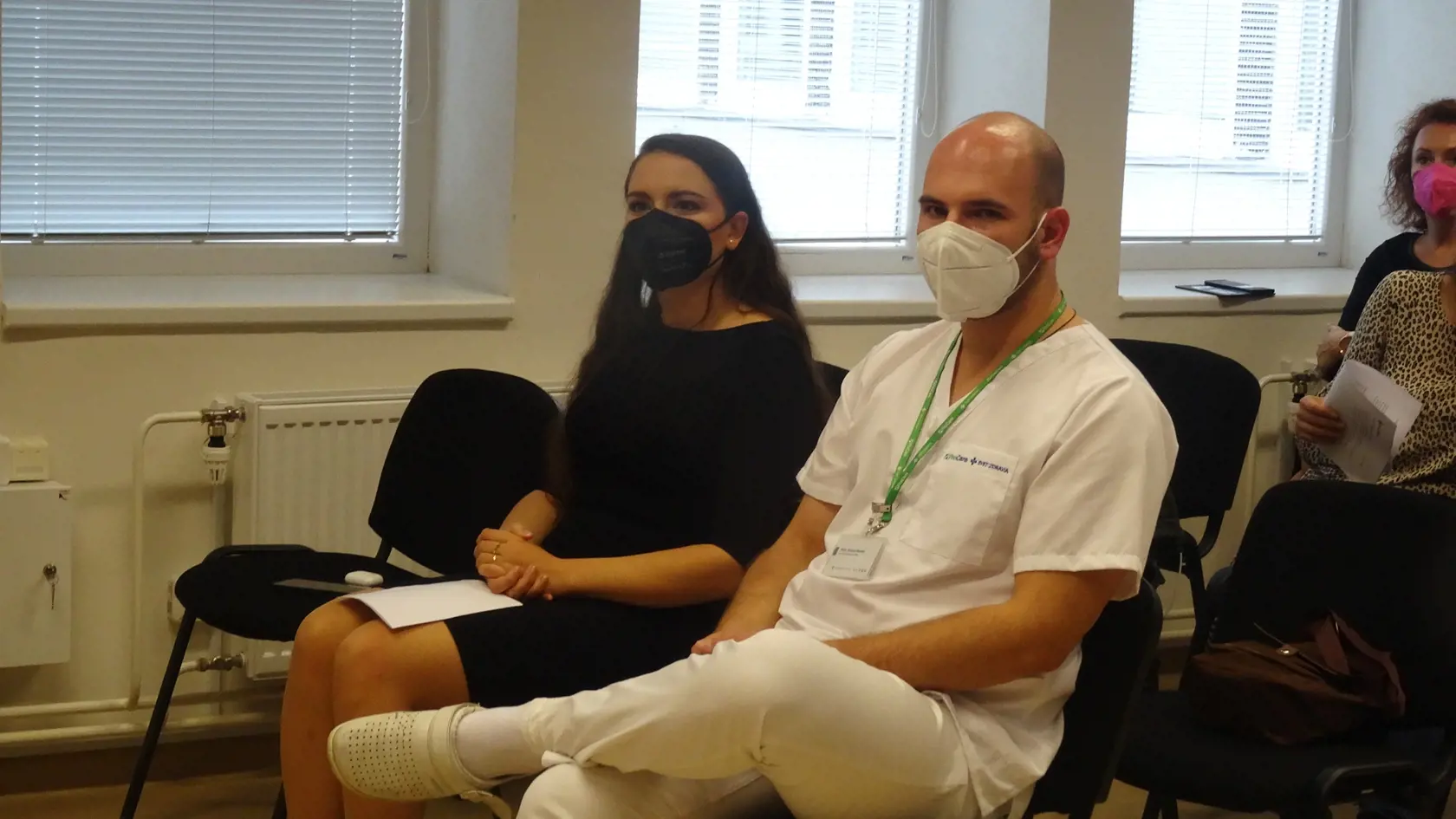 Richard Bodnár, lekár psychiatrického oddelenia a spoluator aplikácie, veronika Hudzíková, autorka a developerka, aplikácie