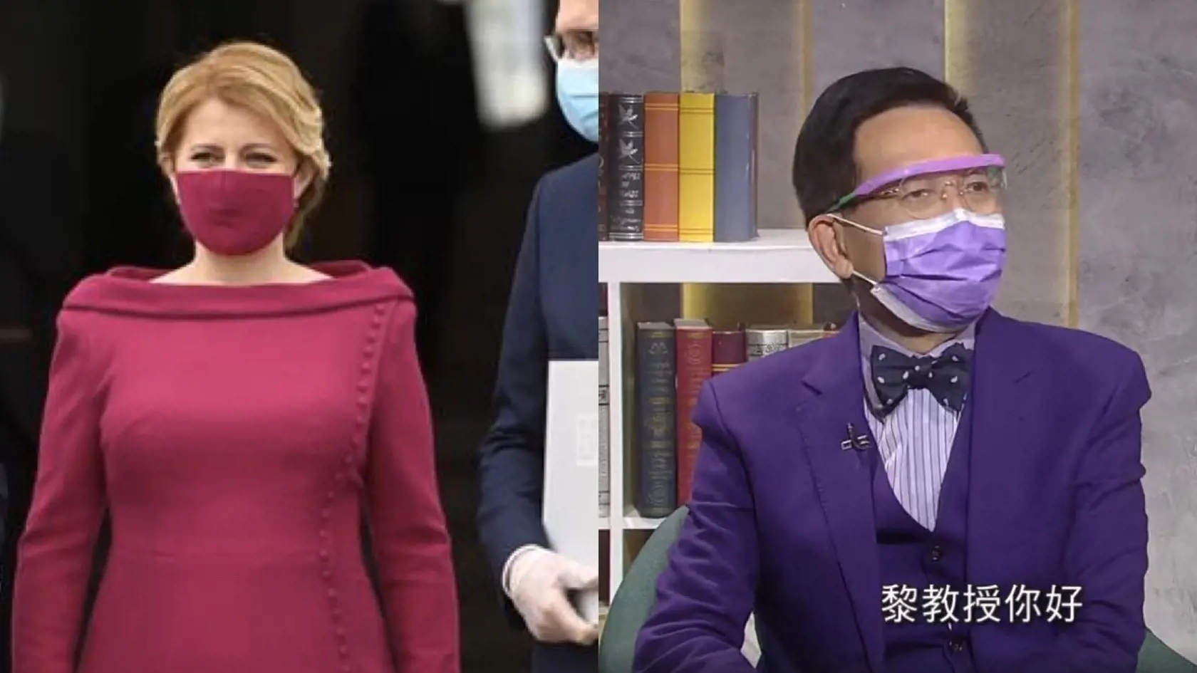 Naša prezidentka nie je jediná! Svoj outfit si zladil s rúškom aj čínsky profesor HKU Lai Ching-lung.