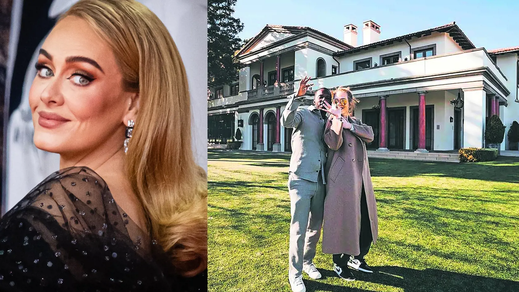 Speváčka Adele a jej partner Rich Paul.