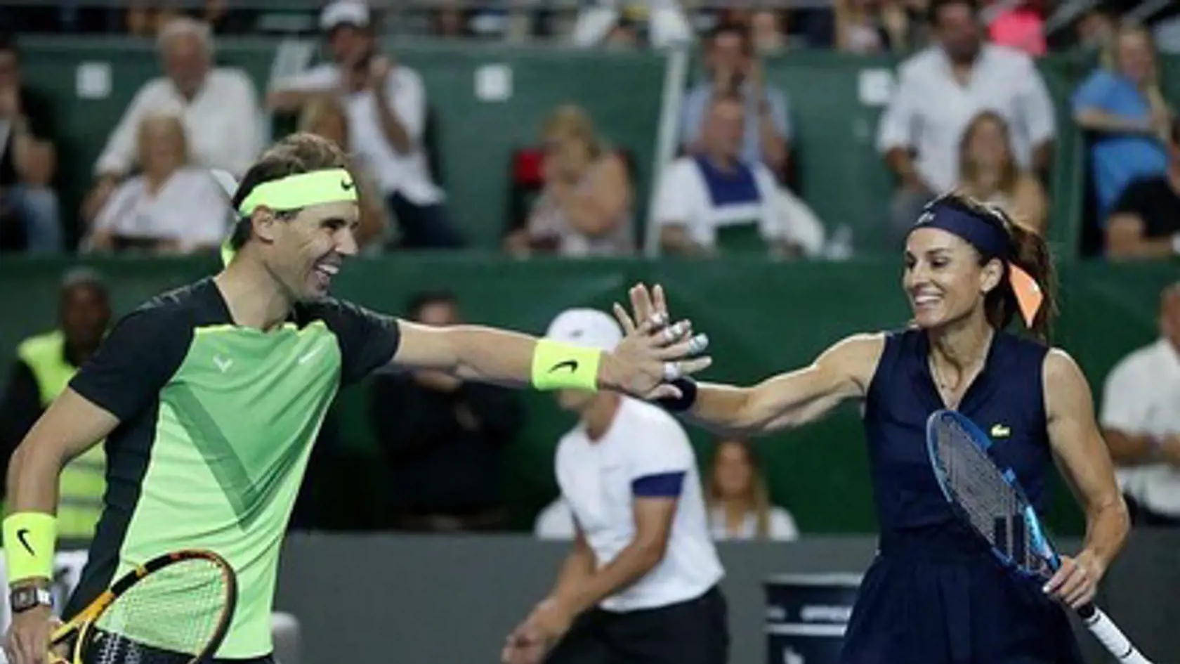 Gabriela Sabatini si nedávnu štvorhru tiež perfektne užila. S Nadalom si nezahrá len tak hocikto a každý deň.