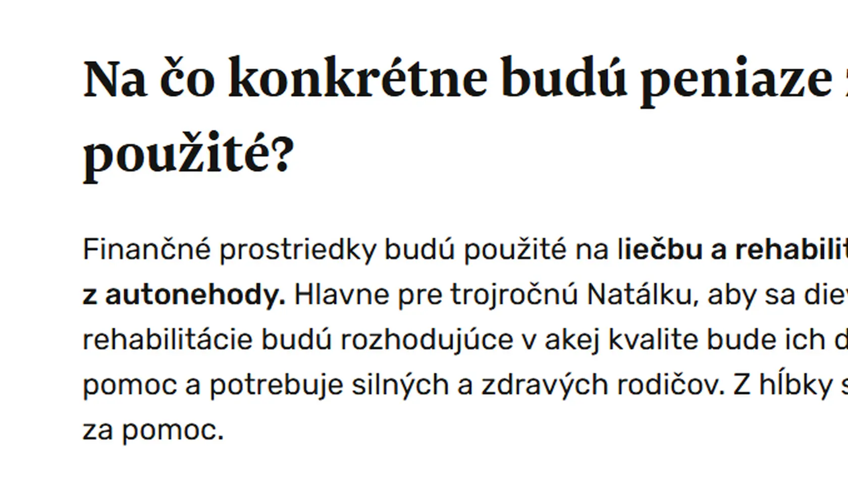 Detaily výzvy na portáli Donio, Na pomoc rodine prispelo už vyše 1300 ľudí.