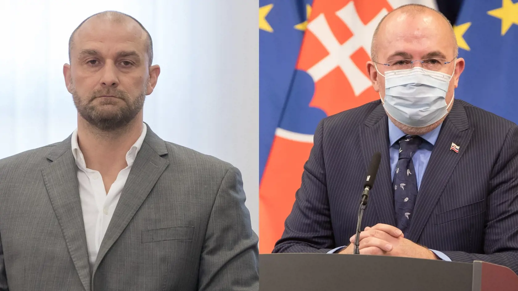 Správe štátnych hmotných rezerv na čele s Kajetánom Kičurom (vpravo) zrušil Úrad pre verejné obstarávanie niekoľkokrát obstarávanie kvôli diskriminačným podmienkam v prospech Bonulu. Na fotke vľavo syn šéfa Bonulu Miroslava Bödöra, Norbert Bödör.
