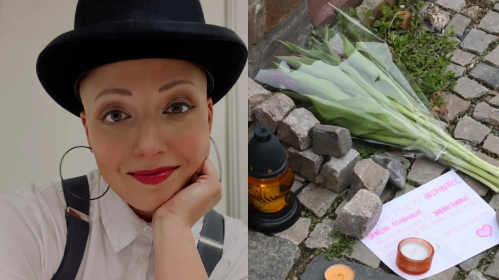 Ľudia vytvorili pred domom Slováčkovcov pietne miesto na počesť zosnulej dcéry Aničky (†29). 