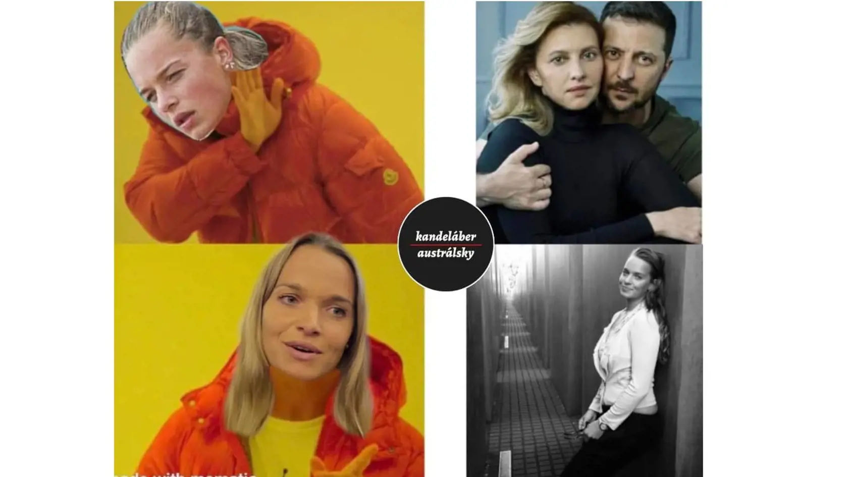 Romana Tabák sa posťažovala, že prezident UKrajiny s manželkou má strojenú fotku v časopise Vogue. Tabák to podľa humoristov vie, lebo má nestrojenú fotku pri pamätníku obetiam holokaustu v Berlíne.