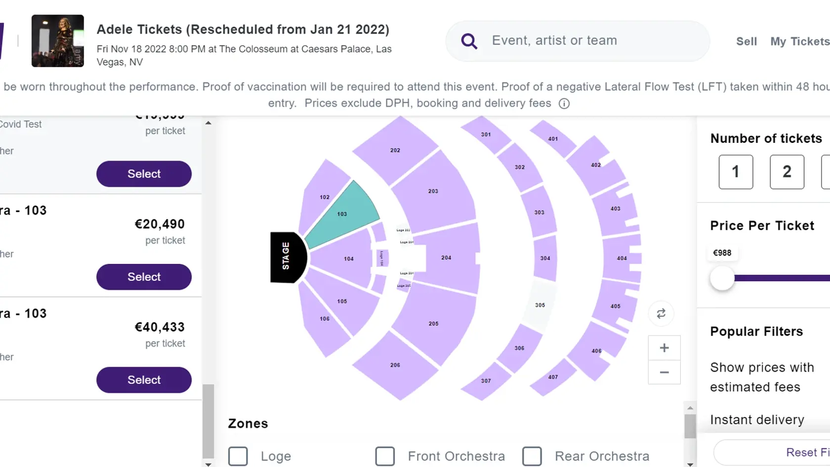 Za koncert Adele v Las Vegas si fanúšikovia poriadne priplatia.