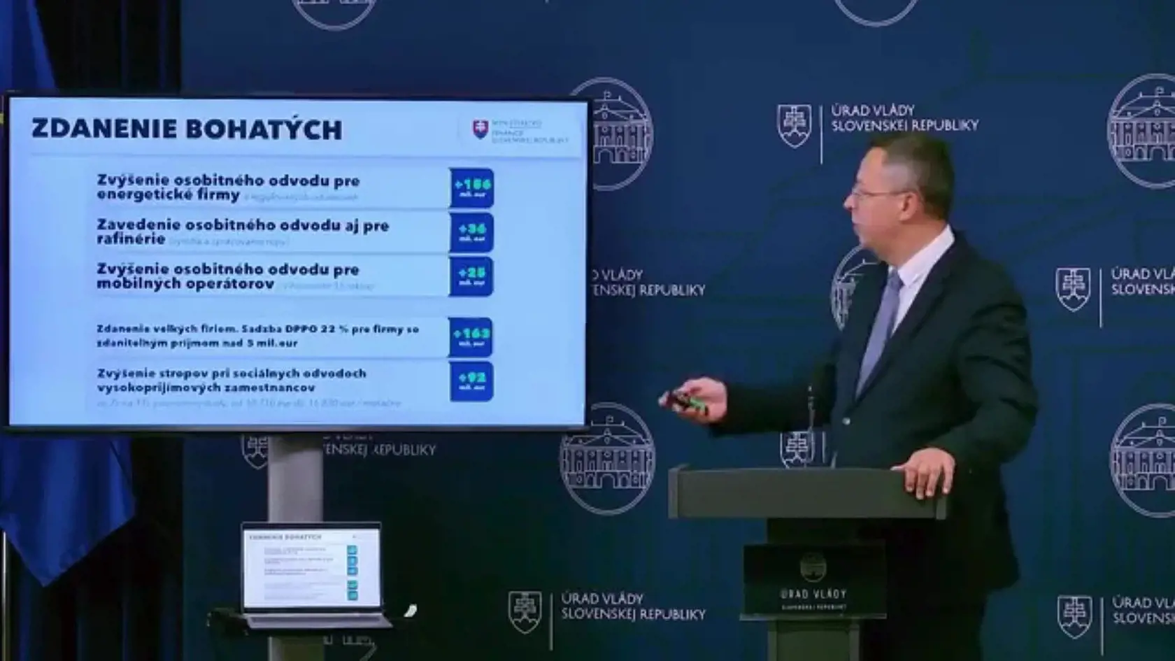 Tlačová konferencia na tému Konsolidácia verejných financií: Splácanie účtu za bývalú vládu.