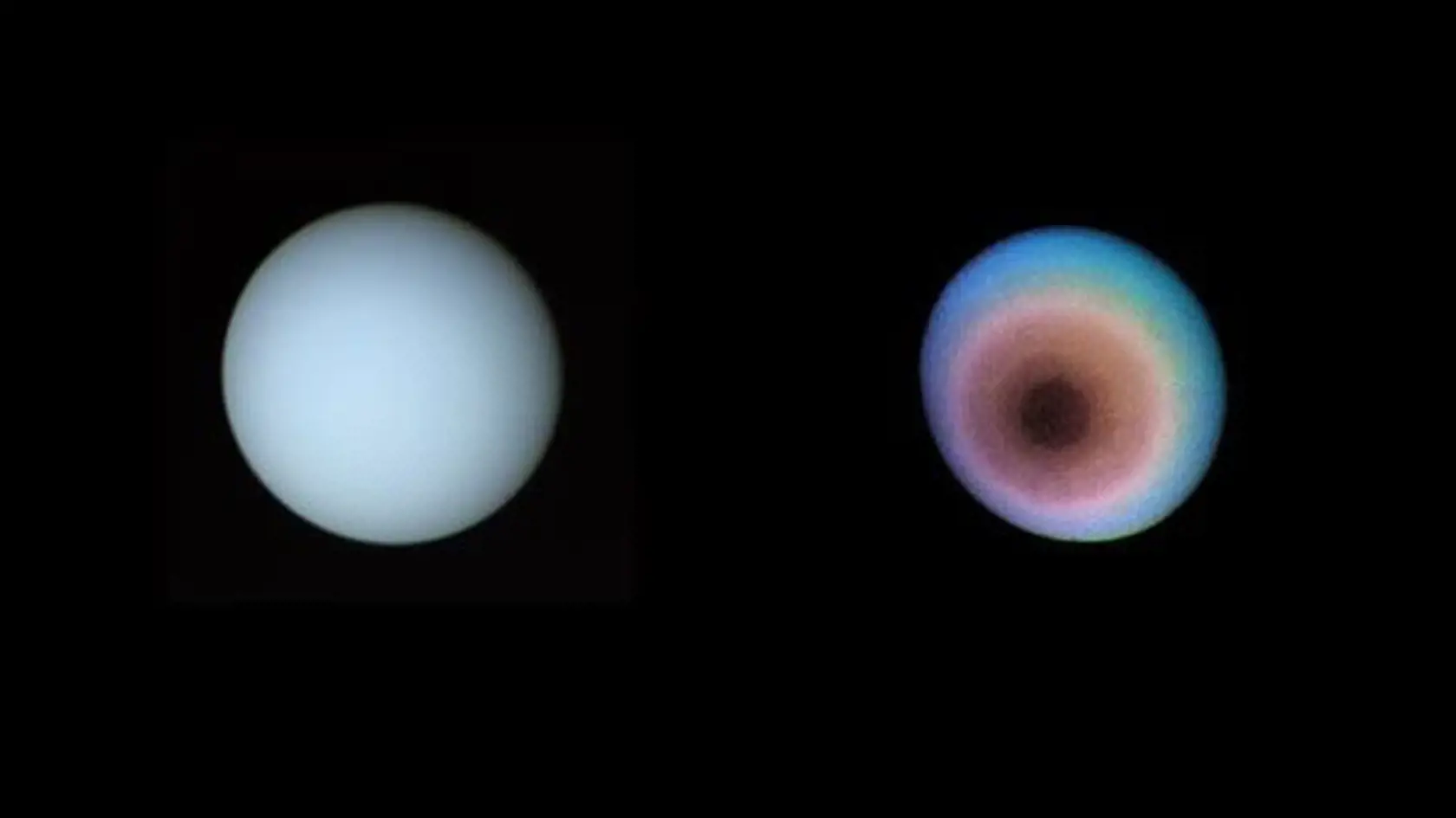 Urán a Slnko ovplyvňuju životy a konanie ľudí. Snímky Uránu, ktoré Voyager 2 poslal na Zem v januári 1986.