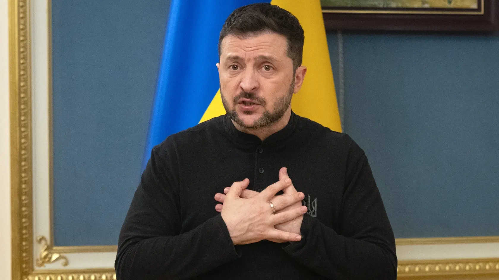Ukrajinský prezident Volodymyr Zelenskyj.


Ukrainian President Volodymyr Zelenskyy speaks during a briefing in Kyiv, Ukraine, Tuesday, March 25, 2025. (AP Photo/Efrem Lukatsky)