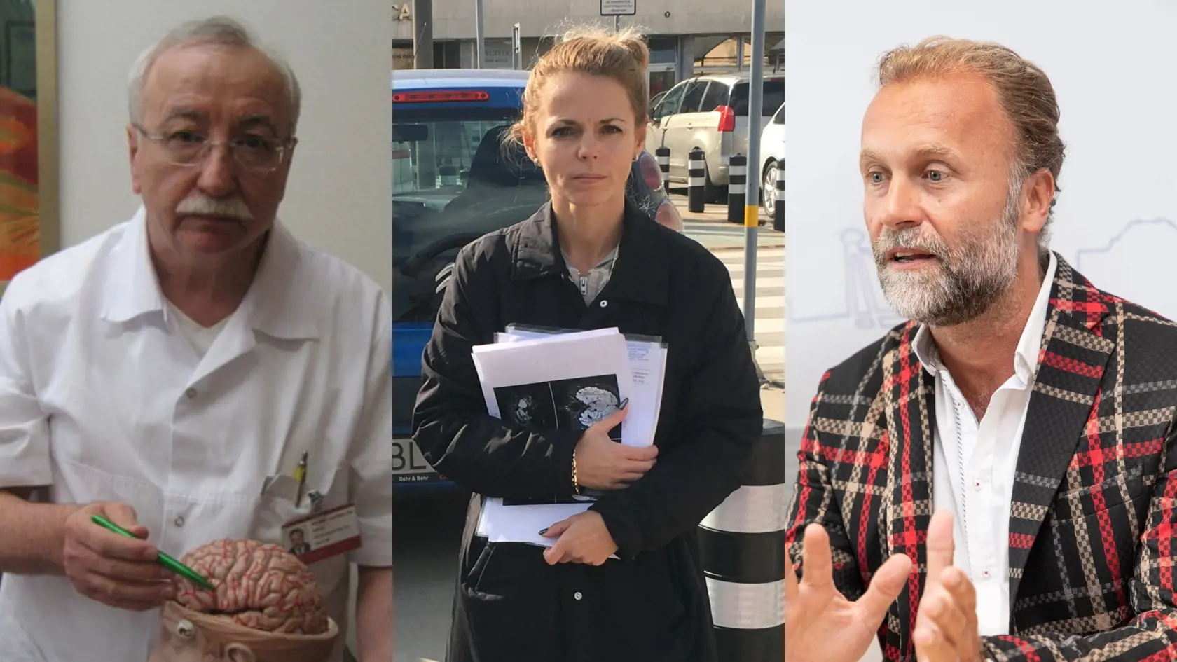 Profesor Šteňo, Lukášova mama a riaditeľ nemocnice Kužela.
