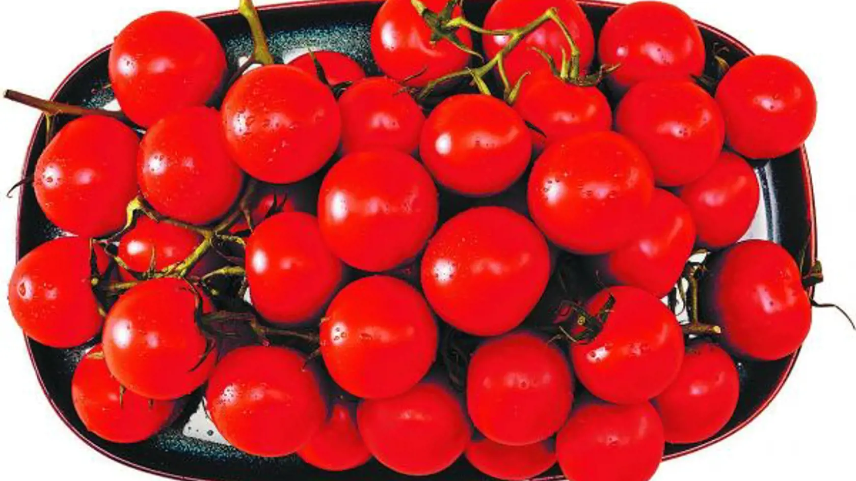 Koktejlové paradajky strapcové, 600 g, cena za balenie 1,99 eura.