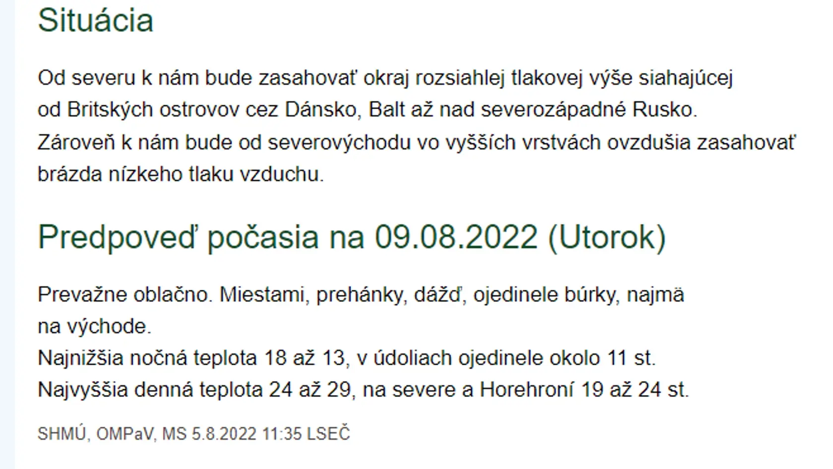Predpoveď počasia