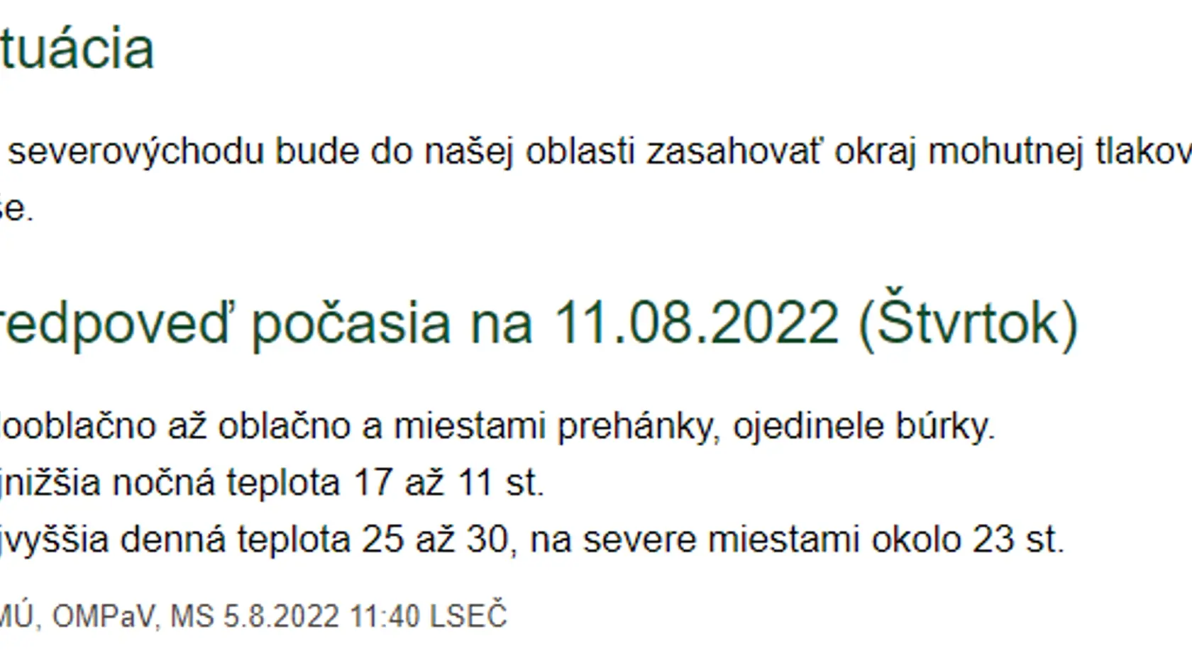 Predpoveď počasia