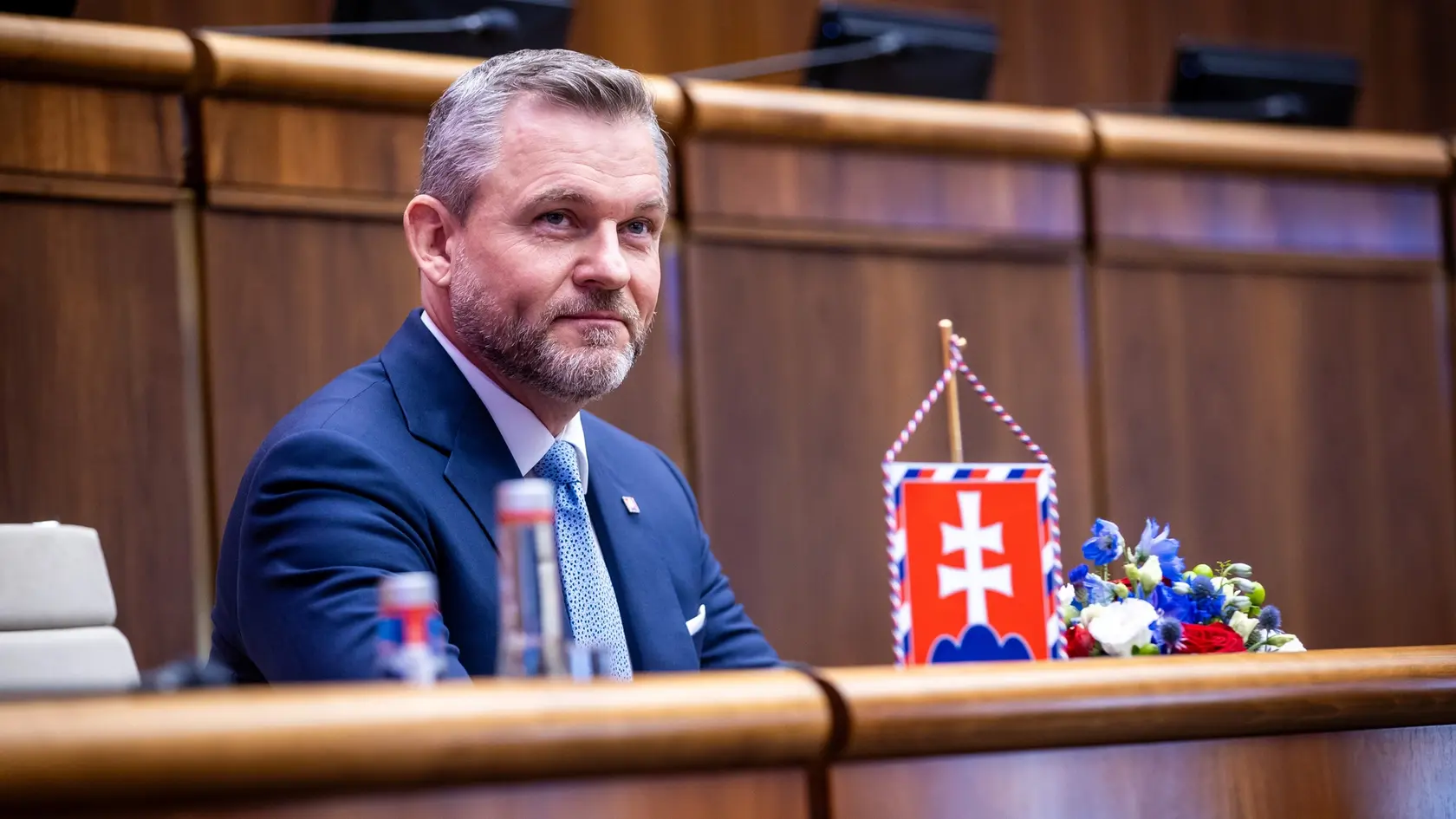Na snímke Prezident SR Peter Pellegrini, ktorý vystupuje so správou o stave Slovenskej republiky pred poslancami Národnej rady SR v Bratislave.