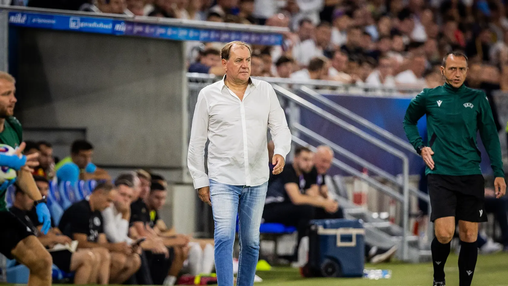 Zápas 2. predkola Ligy majstrov Slovan Bratislava - HŠK Zrinjski Mostar. Na snímke Vladimír Weiss st.