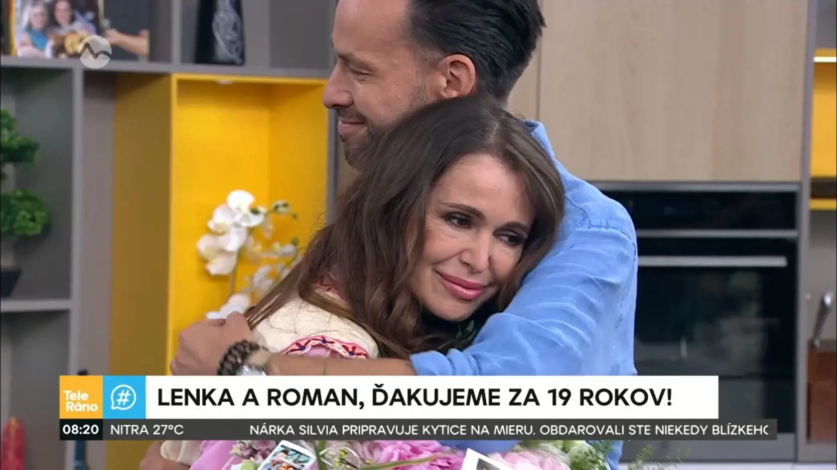 Lenka Šóošová sa rozlúčila s Markízou so slzami v očiach, dojatý bol aj jej dlhoročný kolega a kamarát Roman Juraško.