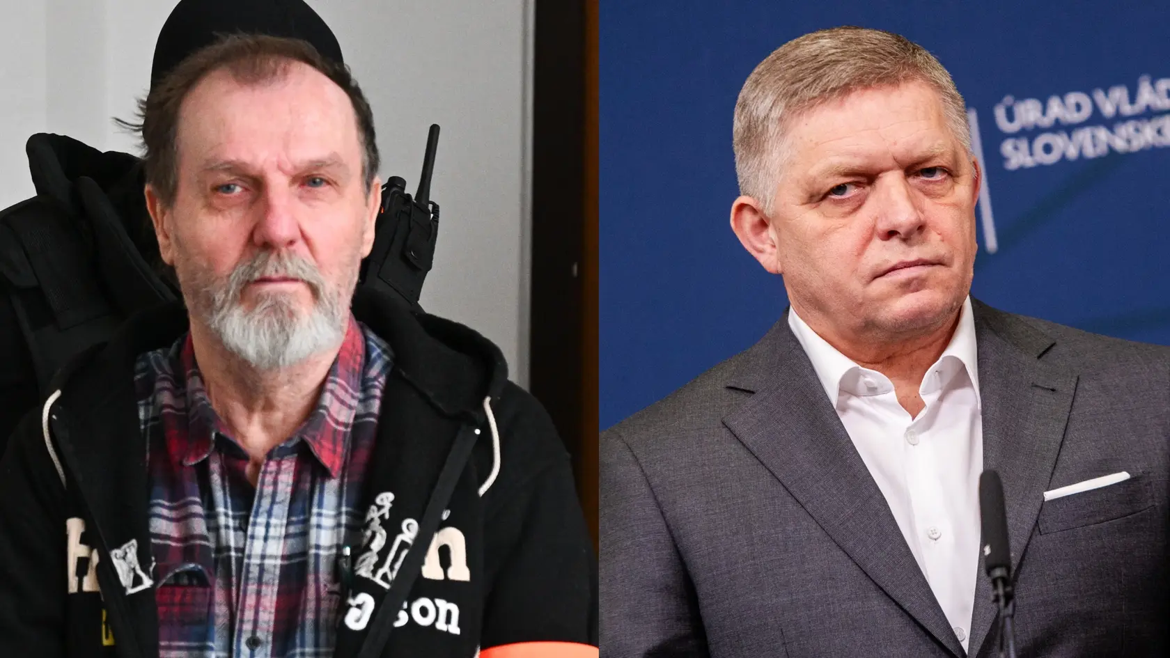Atentátnik Juraj Cintula a premiér Robert Fico