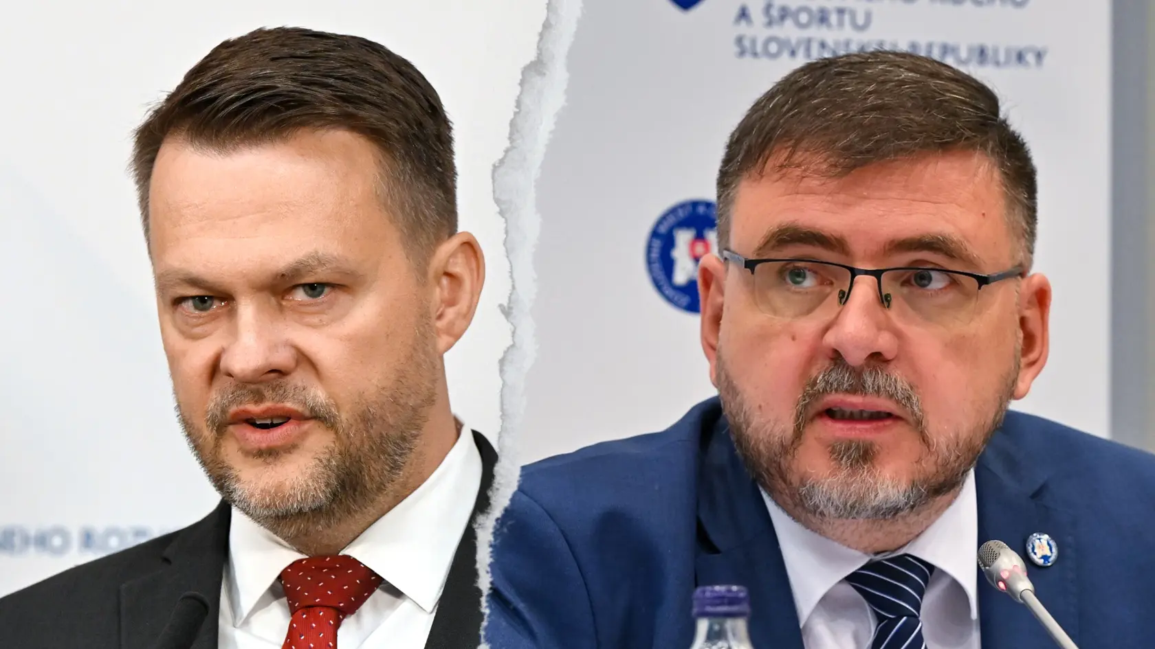 Na snímke je minister investícií Samuel Migaľ (vľavo) a šéf ZMOS-u Jozef Božik.