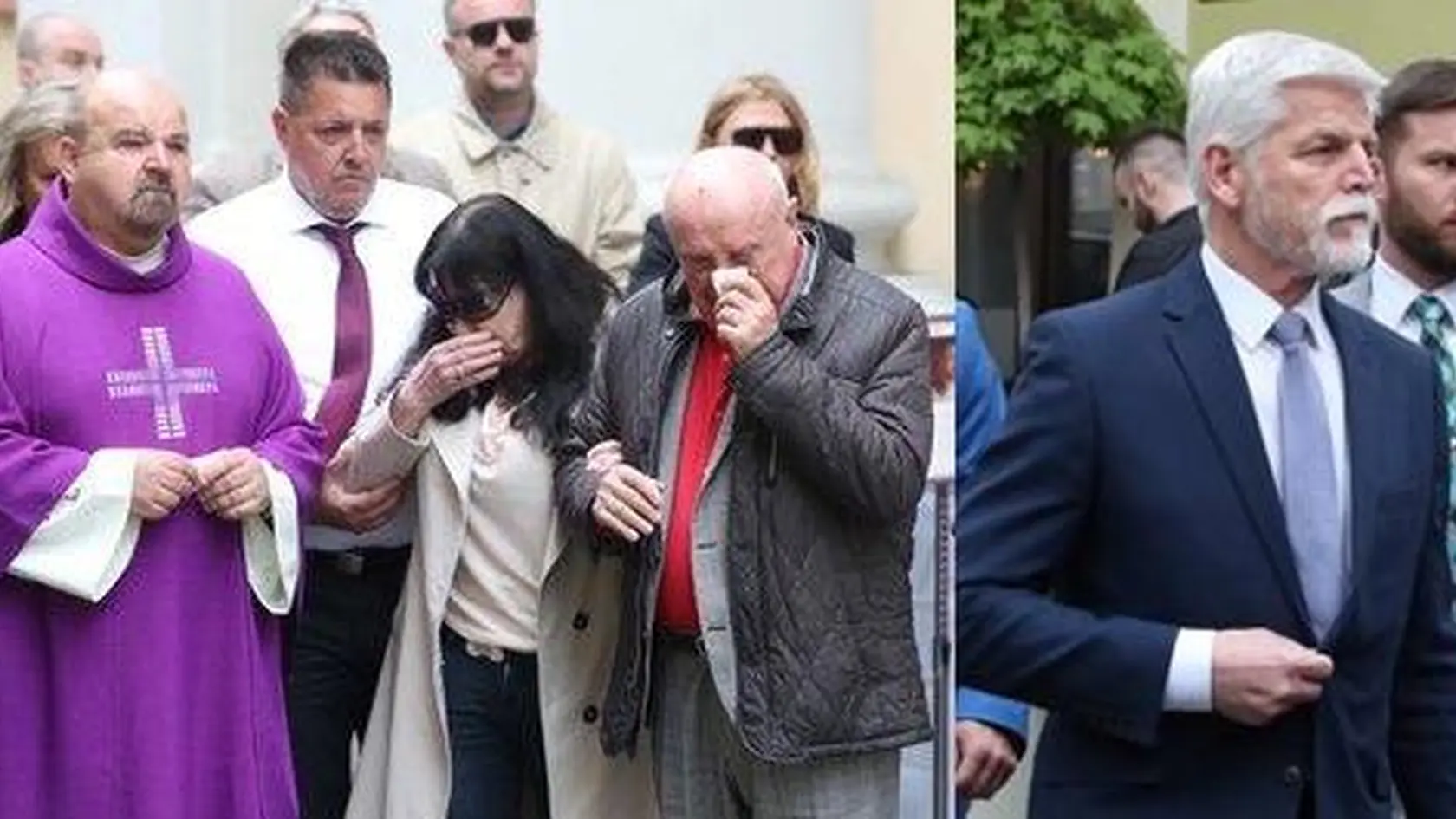 Rodičia Dagmar a Felix neskrývali smútok.