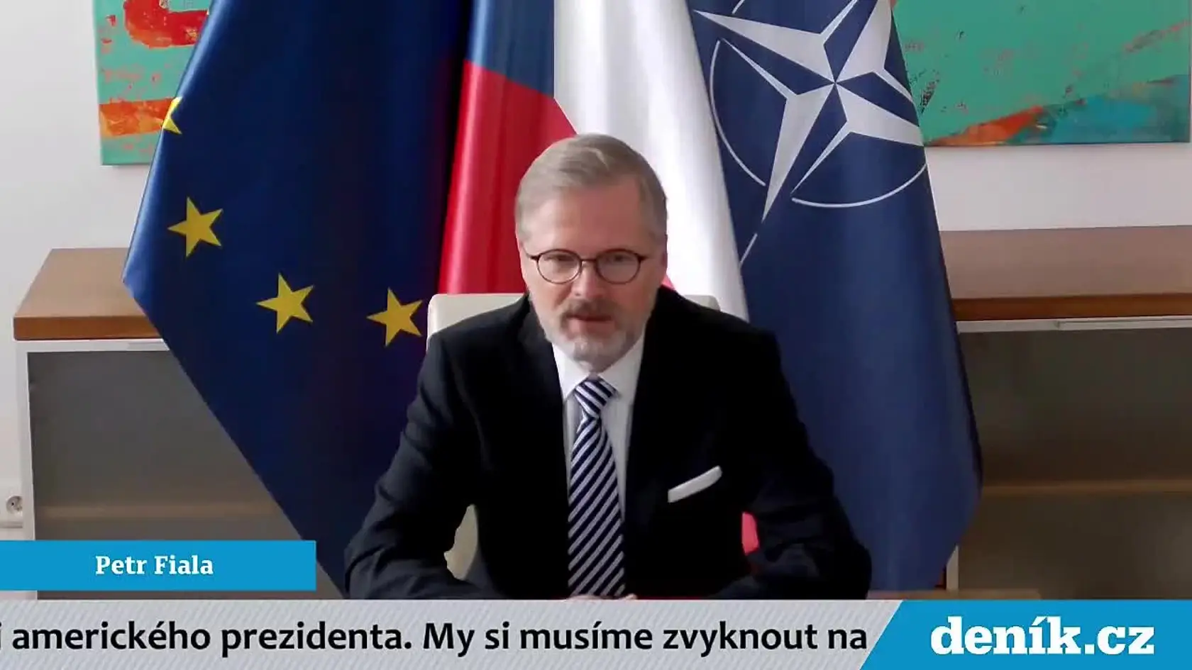 "V našom záujme je, aby Ukrajina ubránila svoju nezávislosť," vyhlásil Fiala v reakcii na to, že slovenský premiér vystúpil na prvom ruskom kanáli Rossija 1.